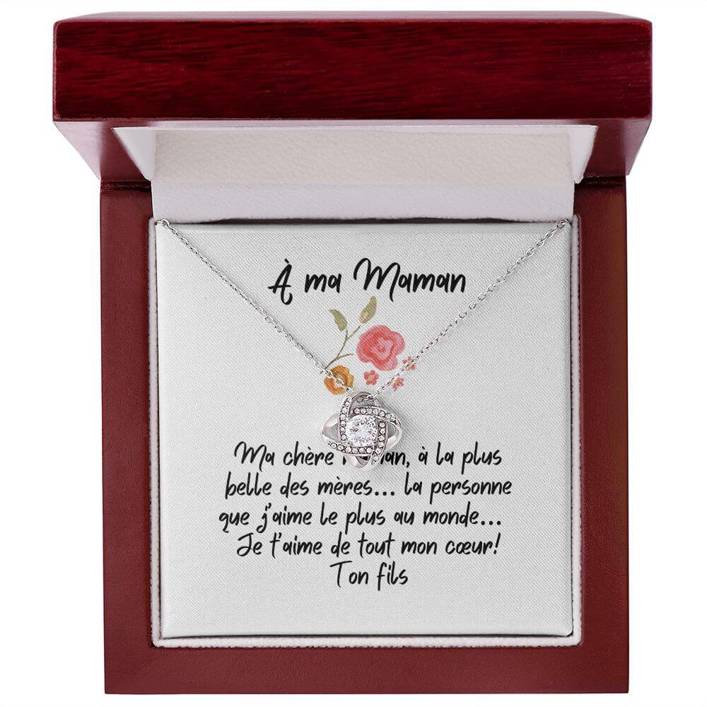 À ma Maman, Love Knot Necklace, de la part de ton fils - Best Today's Gifts