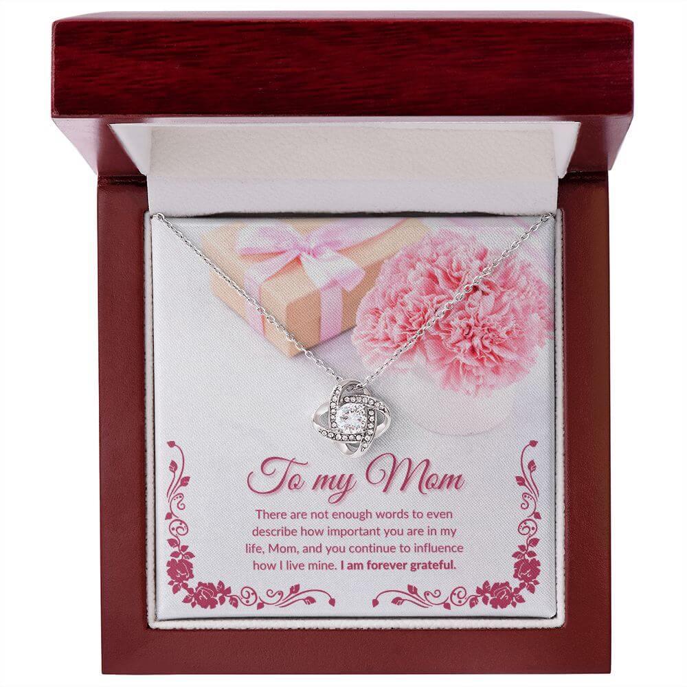 To My Mom Love Knot Necklace, Love Knot Necklace From Daughter, Love Knot Necklace From Son, Housewarming Gift For My Mom - Best Today's Gifts
