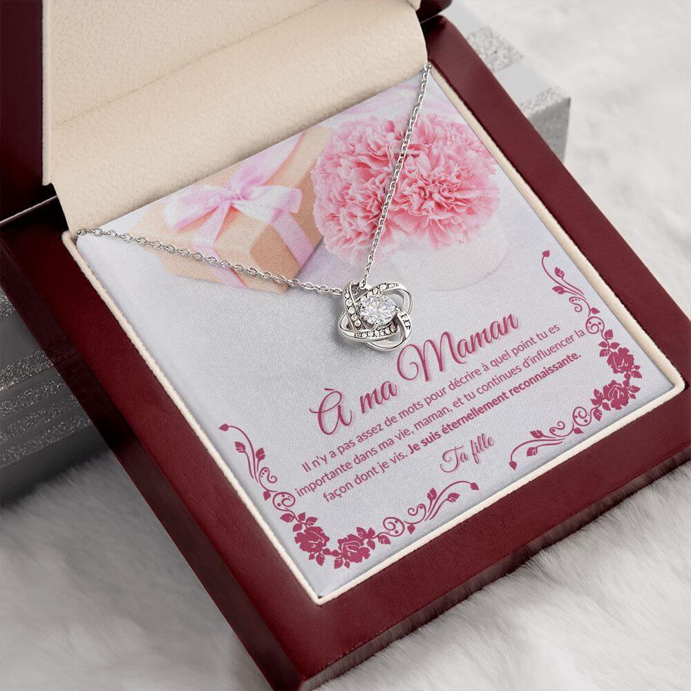 À ma Maman, Love Knot Necklace, de la part de ta fille - Best Today's Gifts