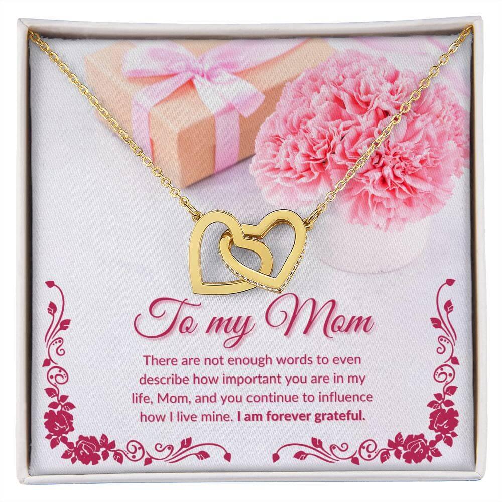 To My Mom Interlocking Hearts Necklace, Interlocking Hearts Necklace From Daughter, Interlocking Hearts Necklace From Son, Gift For My Mom - Best Today's Gifts
