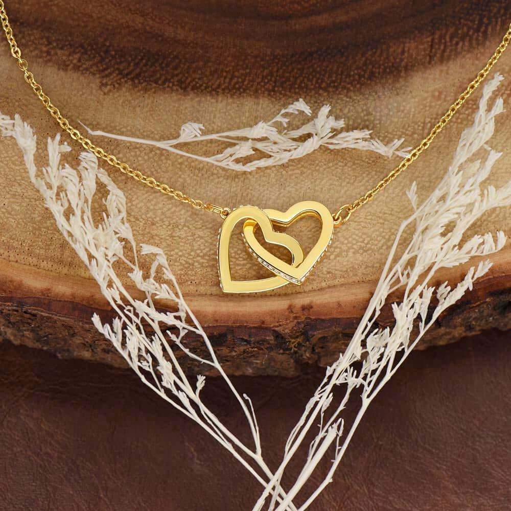 À ma Maman, Interlocking Hearts Necklace, de la part de ta fille - Best Today's Gifts