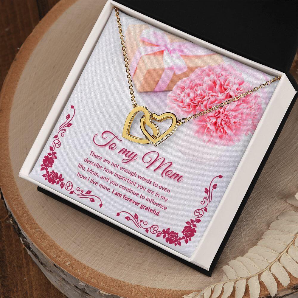 To My Mom Interlocking Hearts Necklace, Interlocking Hearts Necklace From Daughter, Interlocking Hearts Necklace From Son, Gift For My Mom - Best Today's Gifts