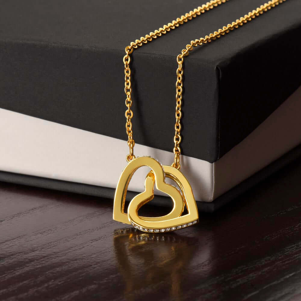 À ma Maman, Interlocking Hearts Necklace, de la part de ta fille - Best Today's Gifts