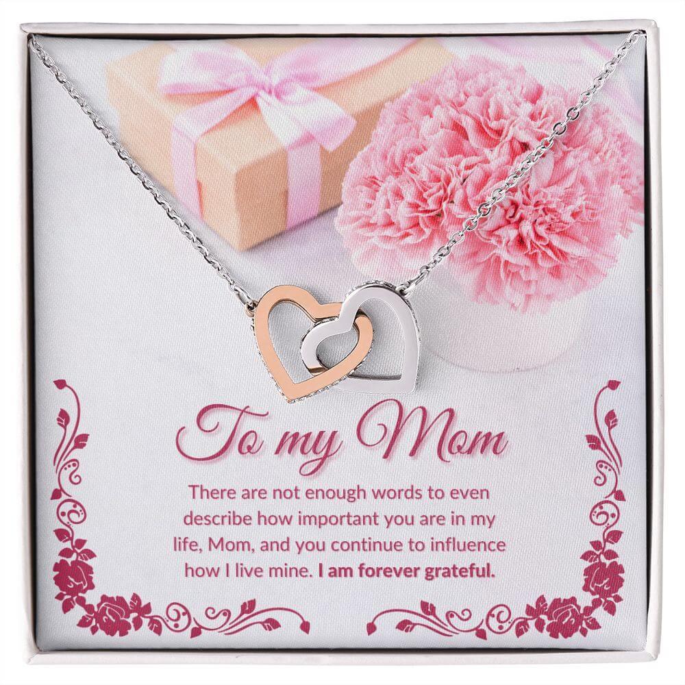 To My Mom Interlocking Hearts Necklace, Interlocking Hearts Necklace From Daughter, Interlocking Hearts Necklace From Son, Gift For My Mom - Best Today's Gifts