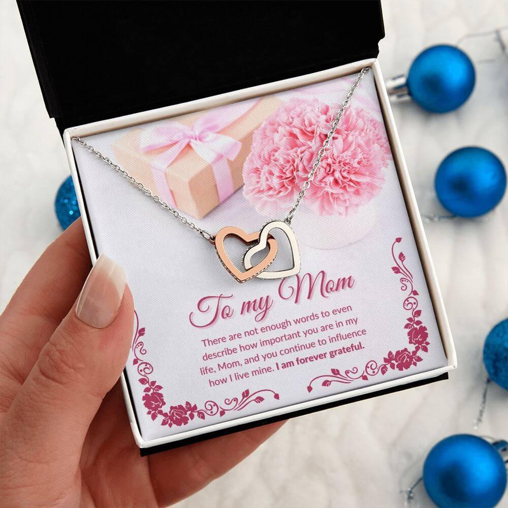 To My Mom Interlocking Hearts Necklace, Interlocking Hearts Necklace From Daughter, Interlocking Hearts Necklace From Son, Gift For My Mom - Best Today's Gifts