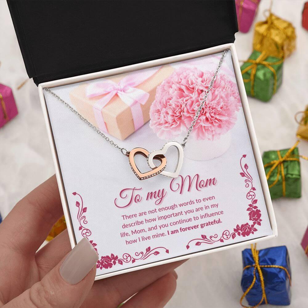 To My Mom Interlocking Hearts Necklace, Interlocking Hearts Necklace From Daughter, Interlocking Hearts Necklace From Son, Gift For My Mom - Best Today's Gifts
