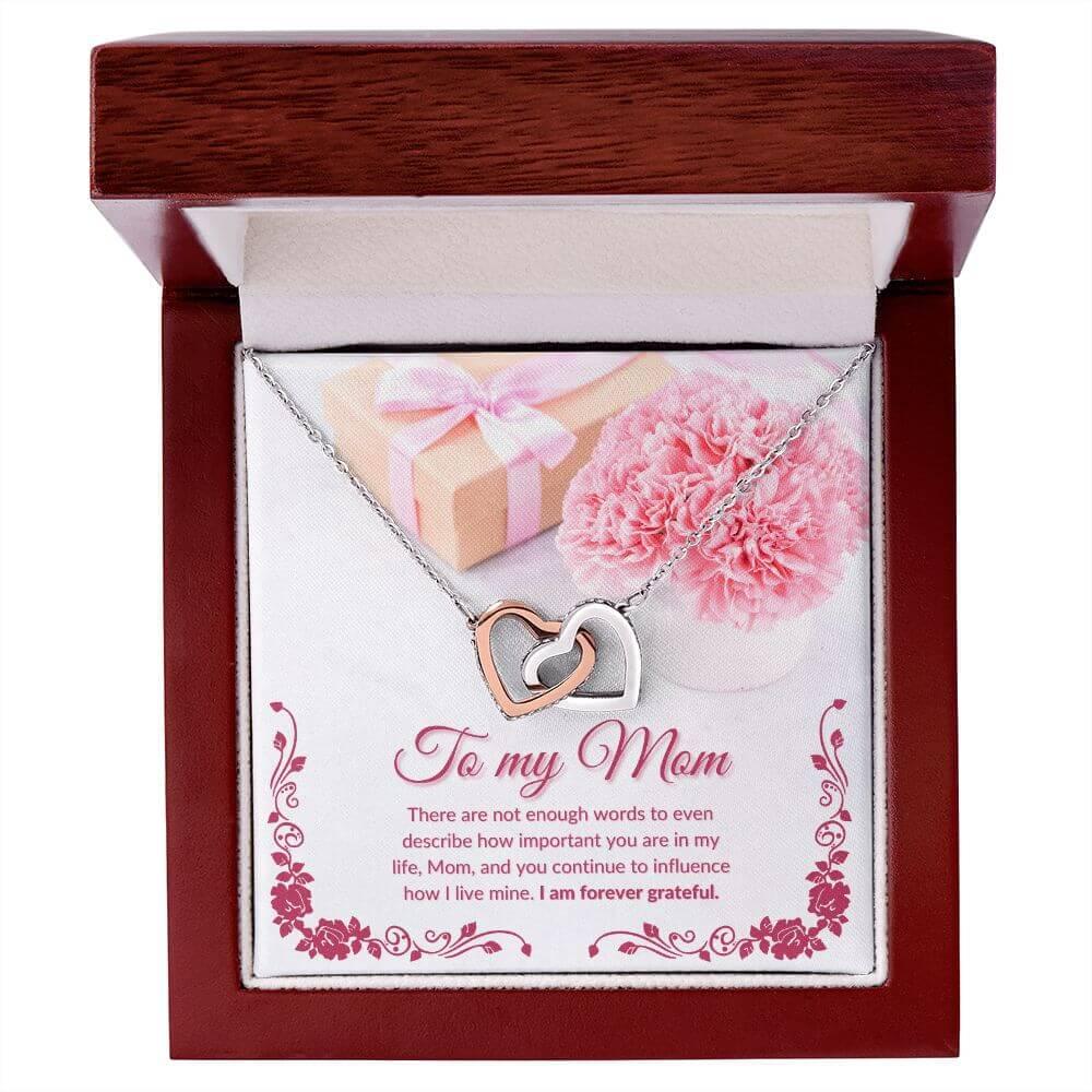 To My Mom Interlocking Hearts Necklace, Interlocking Hearts Necklace From Daughter, Interlocking Hearts Necklace From Son, Gift For My Mom - Best Today's Gifts