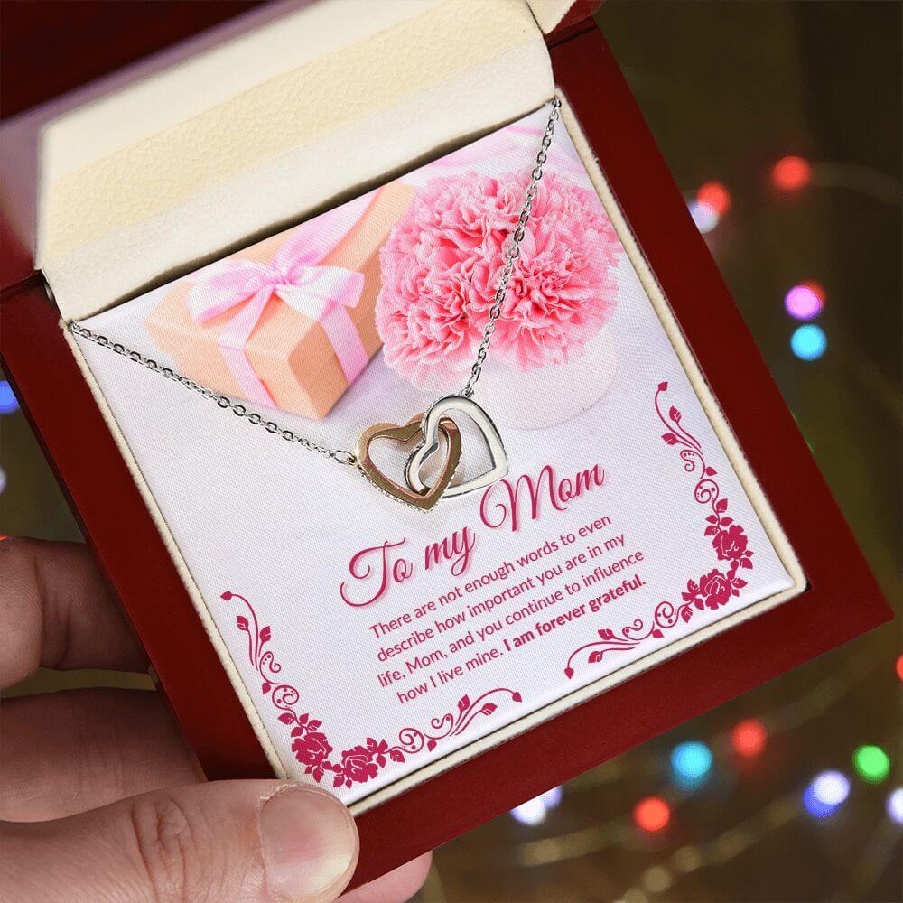 To My Mom Interlocking Hearts Necklace, Interlocking Hearts Necklace From Daughter, Interlocking Hearts Necklace From Son, Gift For My Mom - Best Today's Gifts