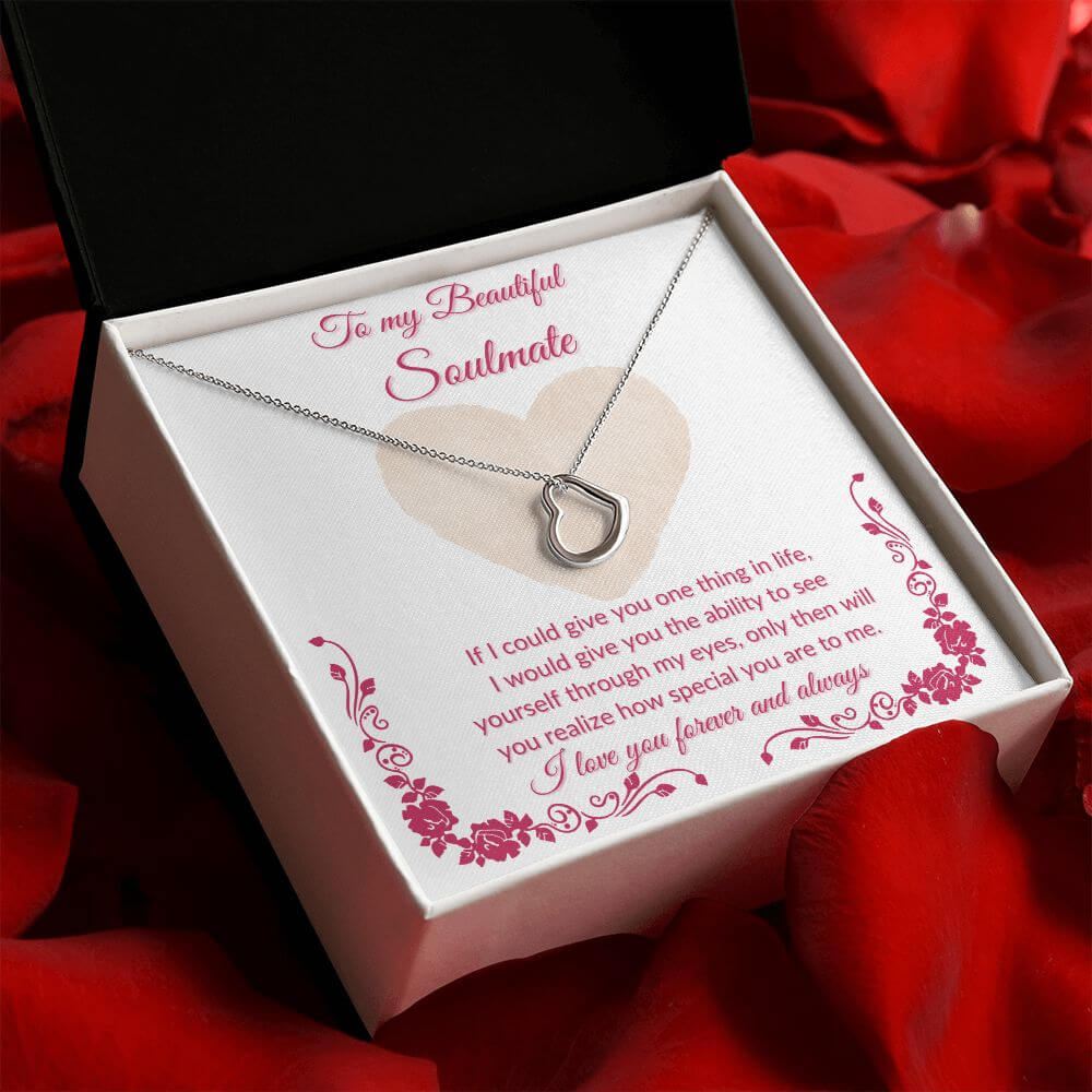 Delicate Heart Necklace - To My Soulmate - Best Today's Gifts
