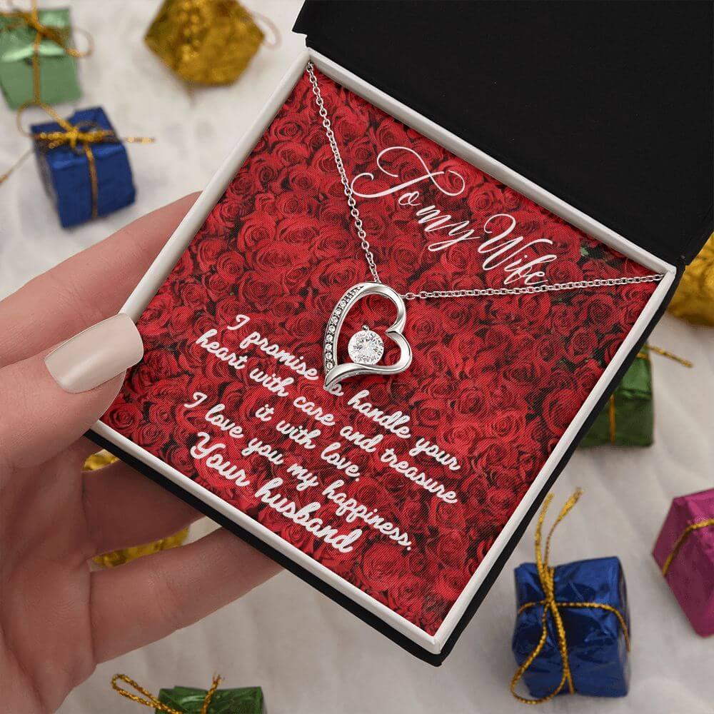 To My Wife Forever Love Necklace, Wife Gift From Husband, Anniversary Gift for Wife, Sentimental Gift for Wife, Birthday Gift for Wife - Best Today's Gifts