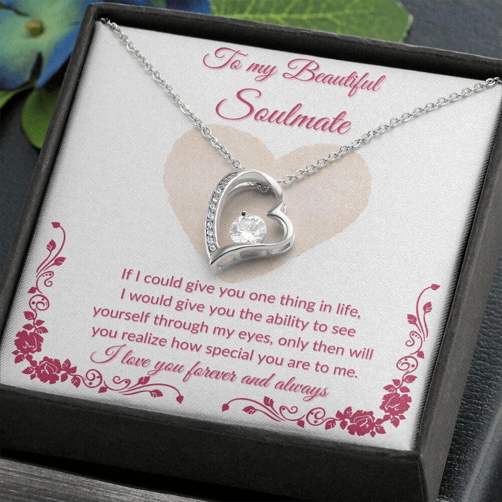 To My Soulmate Forever Love Necklace, Necklace For Her, Soulmate Necklace Gift For Her, Soulmate Gift, Soulmate Jewelry, Jewelry Gift Her - Best Today's Gifts