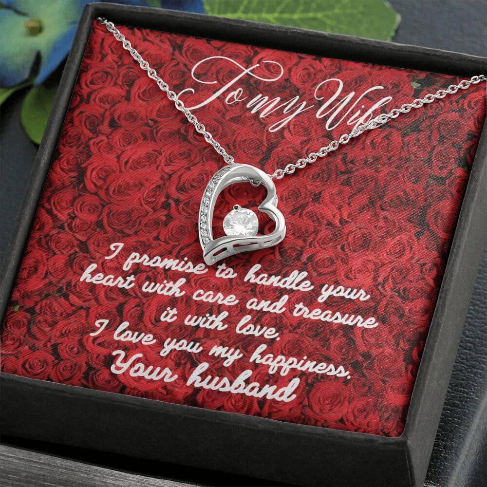 To My Wife Forever Love Necklace, Wife Gift From Husband, Anniversary Gift for Wife, Sentimental Gift for Wife, Birthday Gift for Wife - Best Today's Gifts