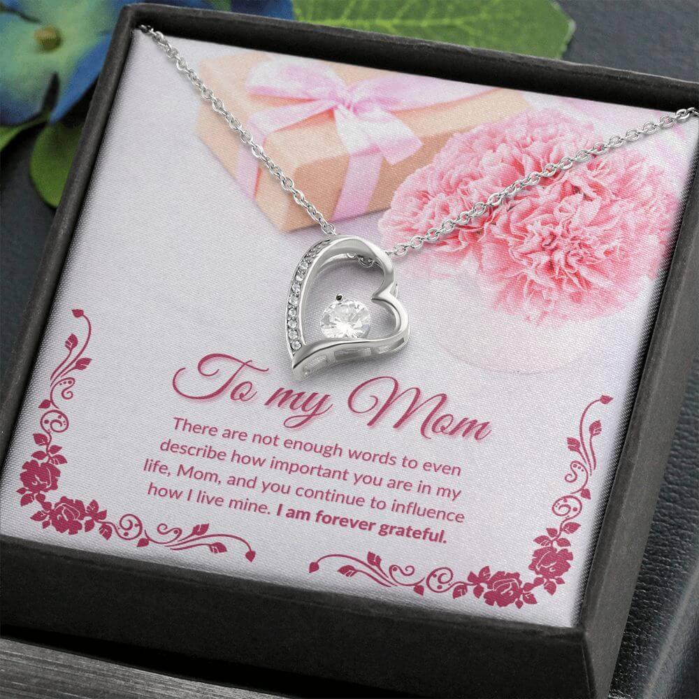 To My Mom Forever Love Necklace, Forever Love Necklace From Daughter, Forever Love Necklace From Son, Housewarming Gift For My Mom - Best Today's Gifts