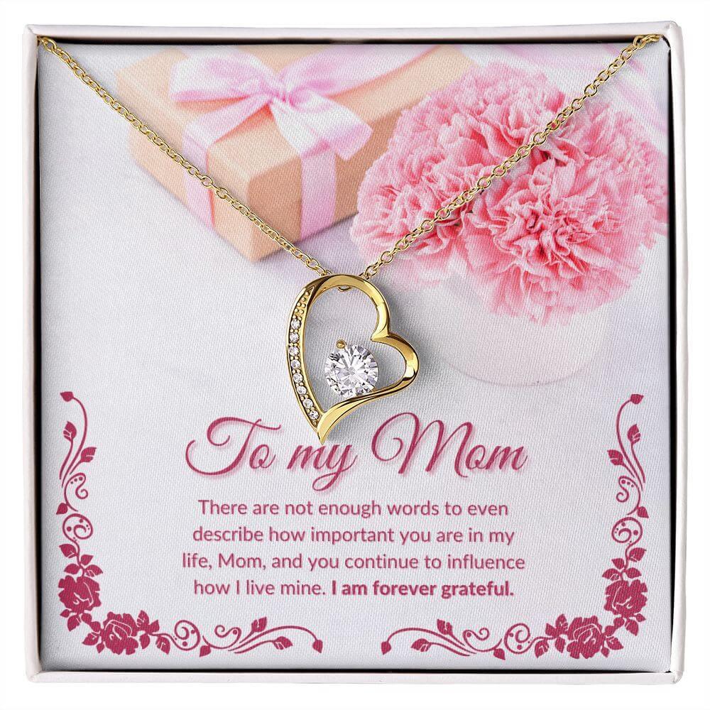 To My Mom Forever Love Necklace, Forever Love Necklace From Daughter, Forever Love Necklace From Son, Housewarming Gift For My Mom - Best Today's Gifts