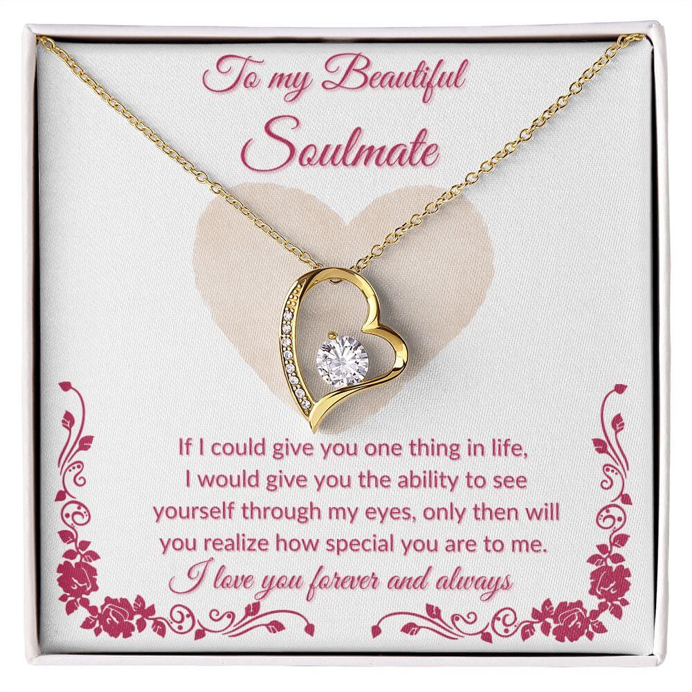 To My Soulmate Forever Love Necklace, Necklace For Her, Soulmate Necklace Gift For Her, Soulmate Gift, Soulmate Jewelry, Jewelry Gift Her - Best Today's Gifts