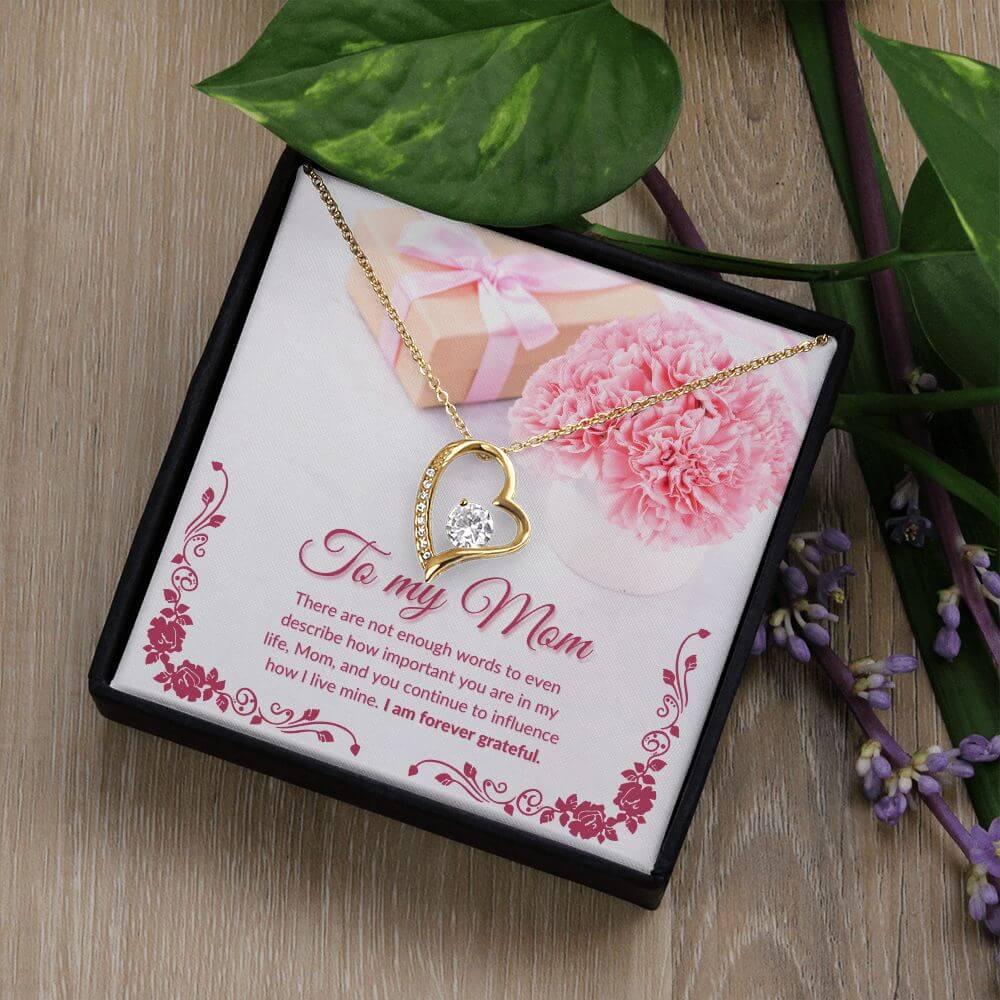 To My Mom Forever Love Necklace, Forever Love Necklace From Daughter, Forever Love Necklace From Son, Housewarming Gift For My Mom - Best Today's Gifts