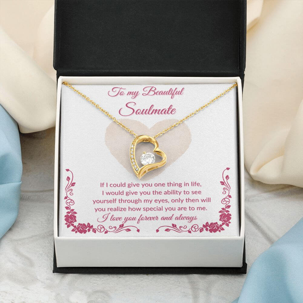 To My Soulmate Forever Love Necklace, Necklace For Her, Soulmate Necklace Gift For Her, Soulmate Gift, Soulmate Jewelry, Jewelry Gift Her - Best Today's Gifts