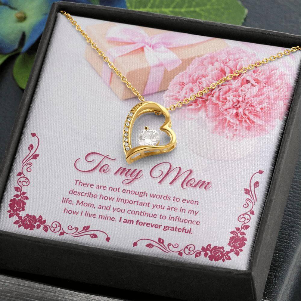 To My Mom Forever Love Necklace, Forever Love Necklace From Daughter, Forever Love Necklace From Son, Housewarming Gift For My Mom - Best Today's Gifts