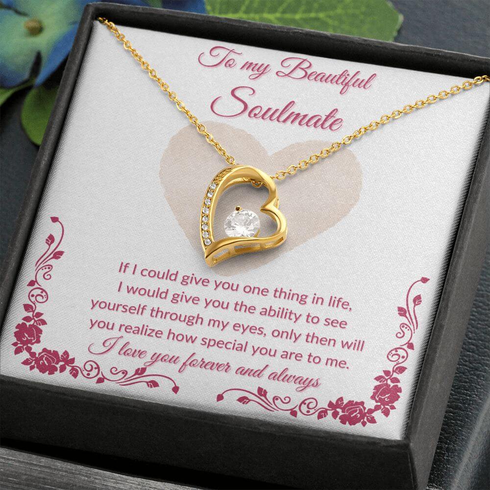 To My Soulmate Forever Love Necklace, Necklace For Her, Soulmate Necklace Gift For Her, Soulmate Gift, Soulmate Jewelry, Jewelry Gift Her - Best Today's Gifts