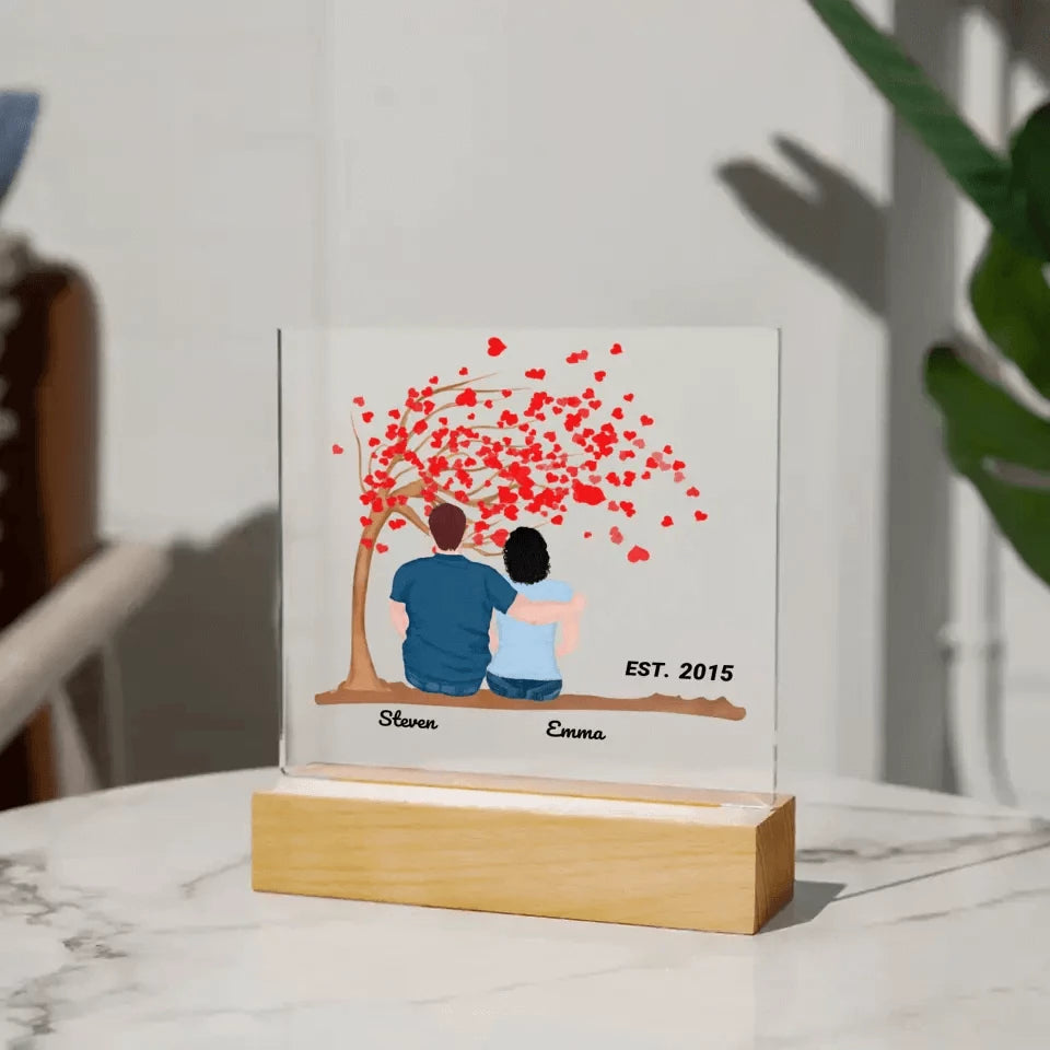 Personalized Couple Square Acrylic Plaque Gift - Best Today's Gifts