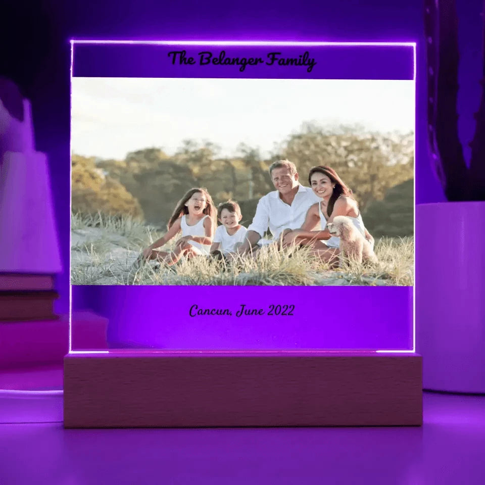 Personalized Square Acrylic Plaque Photo Upload Gift - Best Today's Gifts