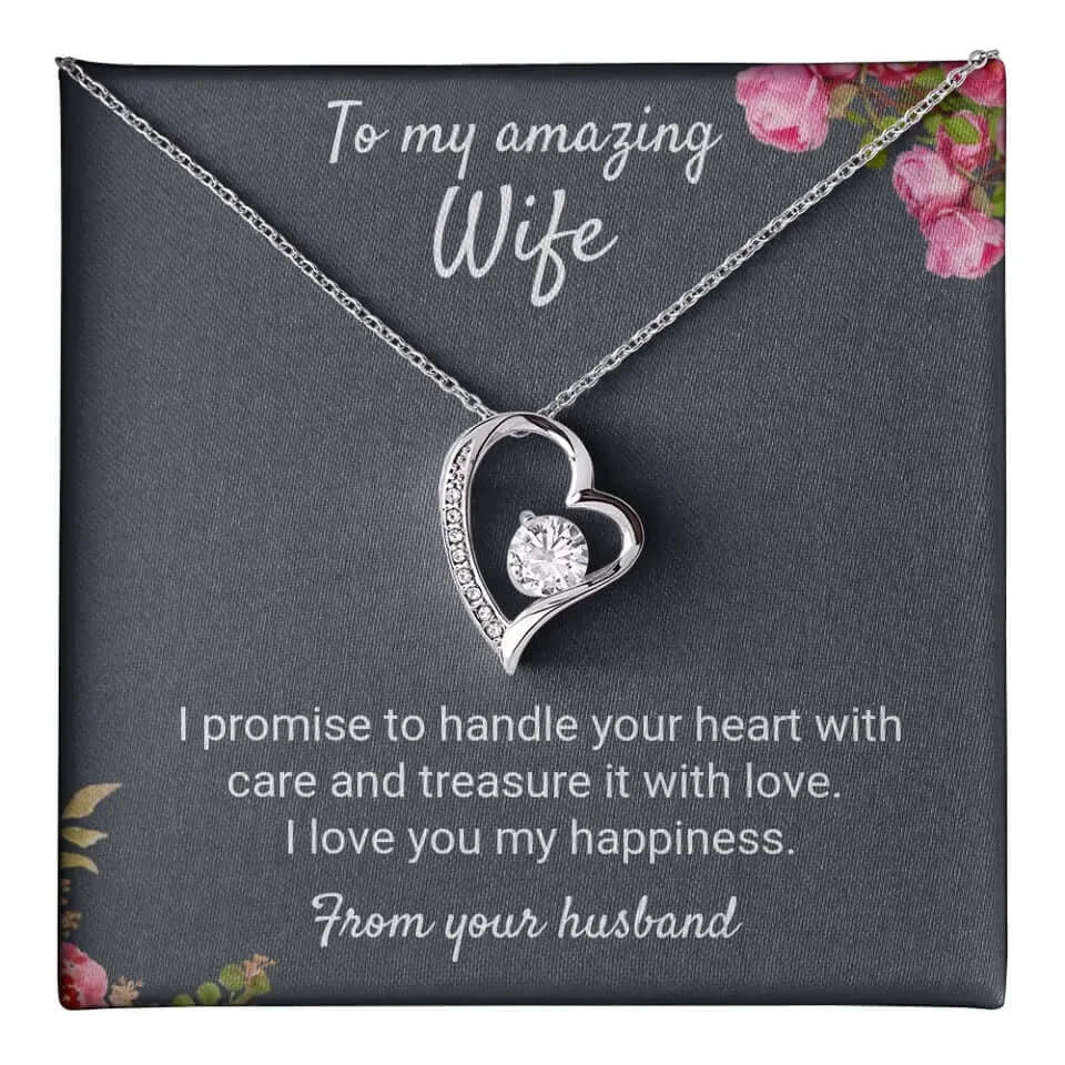 Personalized Forever Love Necklace with Custom Message Card - Best Today's Gifts