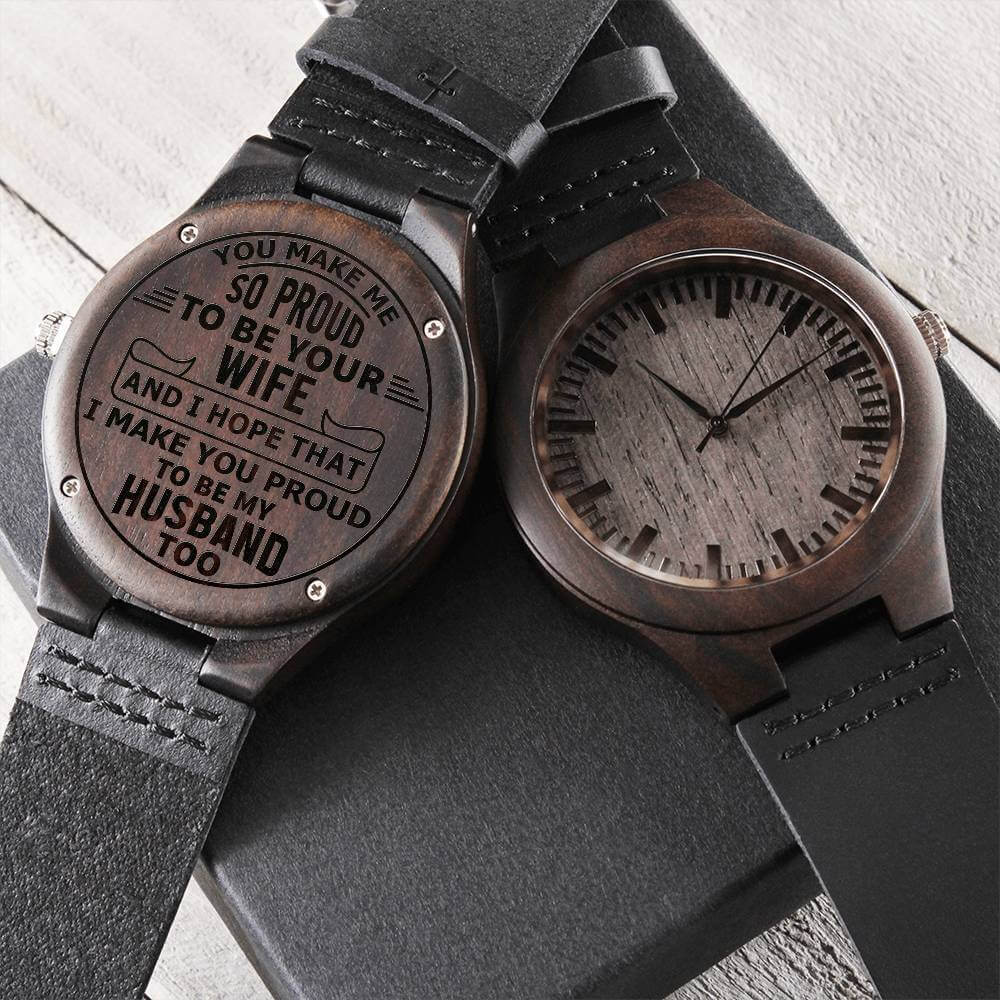 To My Husband Engraved Wooden Watch, Anniversary Gift, Husband Christmas Gift, Valentine's Day Gift, Birthday Gift - Best Today's Gifts