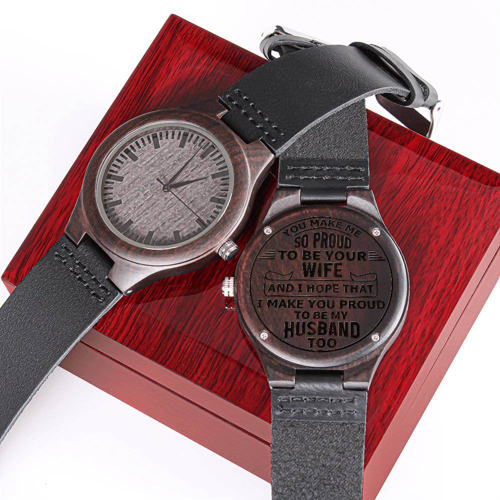 To My Husband Engraved Wooden Watch, Anniversary Gift, Husband Christmas Gift, Valentine's Day Gift, Birthday Gift - Best Today's Gifts