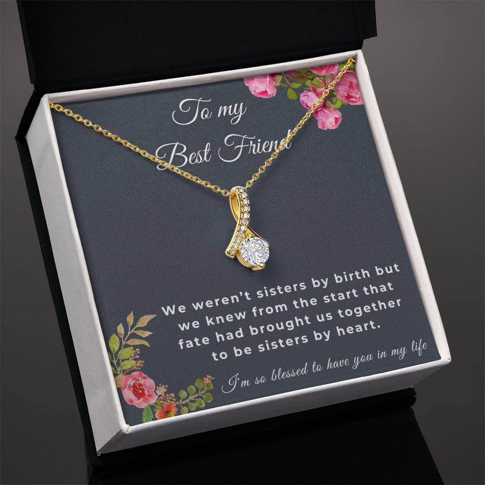 To My Best Friend Alluring Beauty Necklace, Friendship Jewelry, Personalized Gift For Best Friend, Best Friend Necklace - Best Today's Gifts