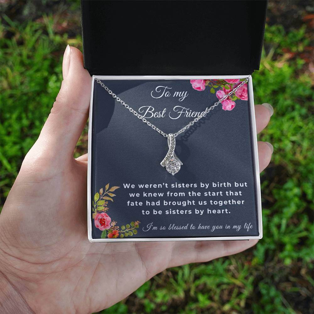 To My Best Friend Alluring Beauty Necklace, Friendship Jewelry, Personalized Gift For Best Friend, Best Friend Necklace - Best Today's Gifts