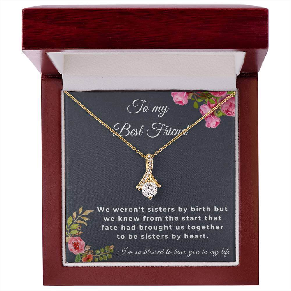 To My Best Friend Alluring Beauty Necklace, Friendship Jewelry, Personalized Gift For Best Friend, Best Friend Necklace - Best Today's Gifts