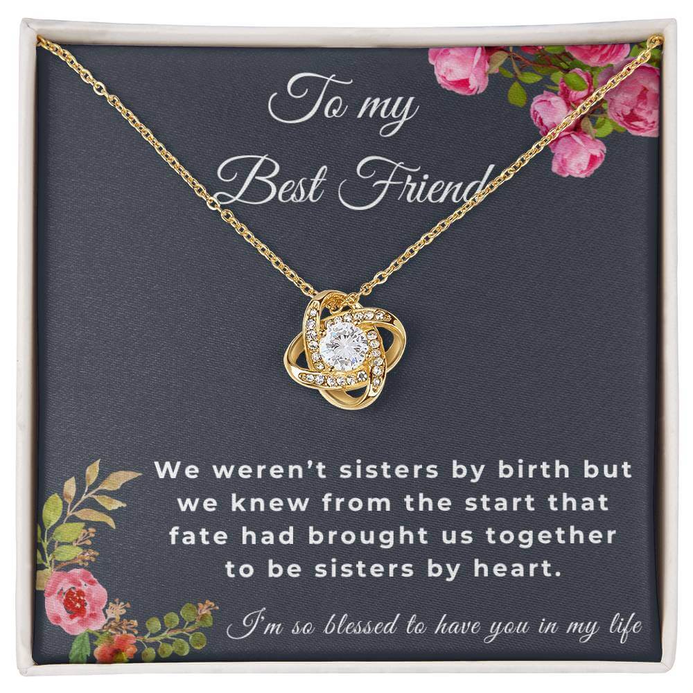 To My Best Friend Love Knot Necklace, Friendship Jewelry, Personalized Gift For Best Friend, Best Friend Necklace - Best Today's Gifts