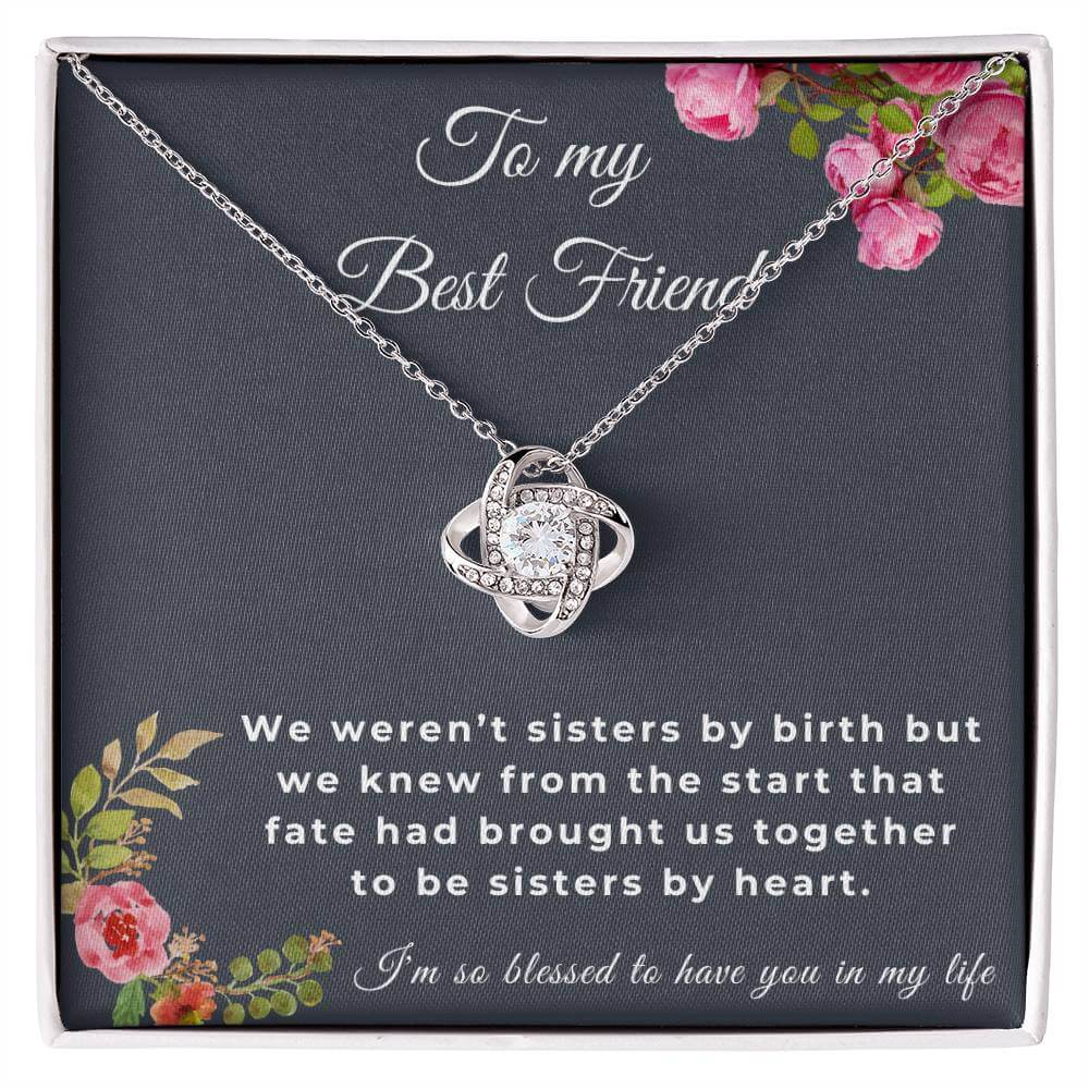 To My Best Friend Love Knot Necklace, Friendship Jewelry, Personalized Gift For Best Friend, Best Friend Necklace - Best Today's Gifts