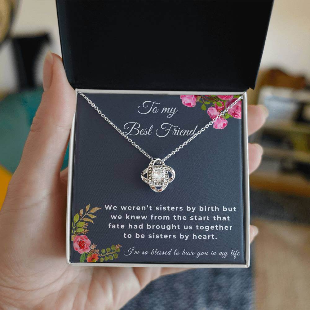 To My Best Friend Love Knot Necklace, Friendship Jewelry, Personalized Gift For Best Friend, Best Friend Necklace - Best Today's Gifts