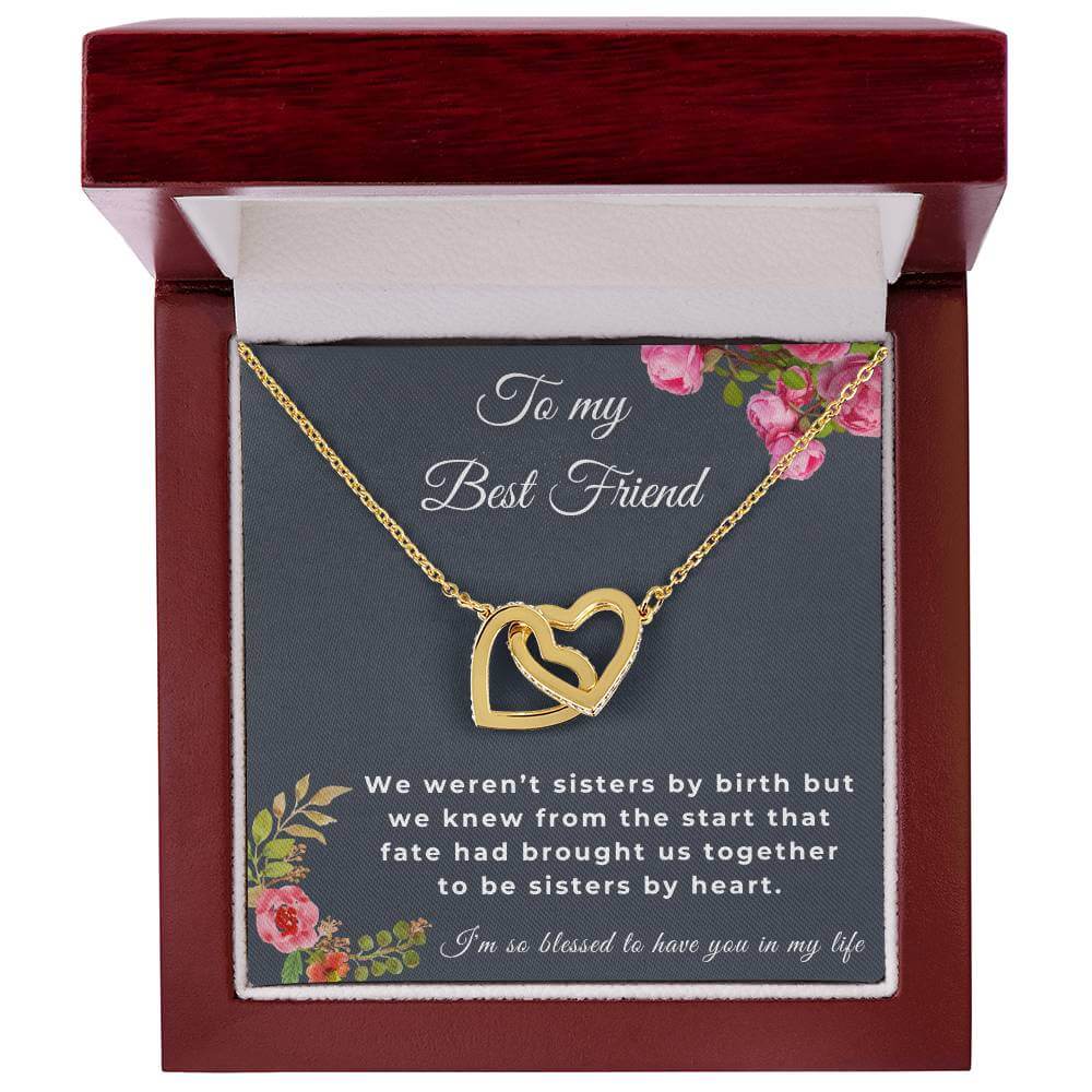 To My Best Friend Interlocking Hearts Necklace, Friendship Jewelry, Personalized Gift For Best Friend, Best Friend Necklace - Best Today's Gifts