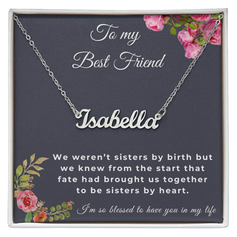 To My Best Friend Personalized Name Necklace, Friendship Jewelry, Personalized Gift For Best Friend, My Best Friend Necklace - Best Today's Gifts