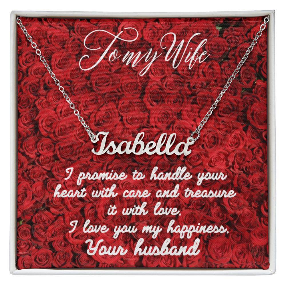 Personalized Name Necklace, To My Wife Necklace, From Husband, Anniversary Gift for Wife, Sentimental Gift for Wife, Birthday Gift for Wife - Best Today's Gifts