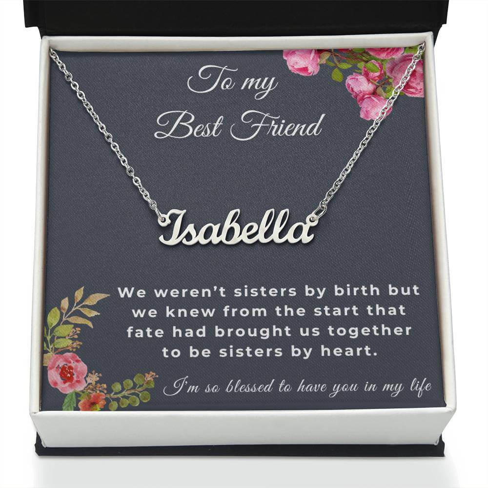 To My Best Friend Personalized Name Necklace, Friendship Jewelry, Personalized Gift For Best Friend, My Best Friend Necklace - Best Today's Gifts