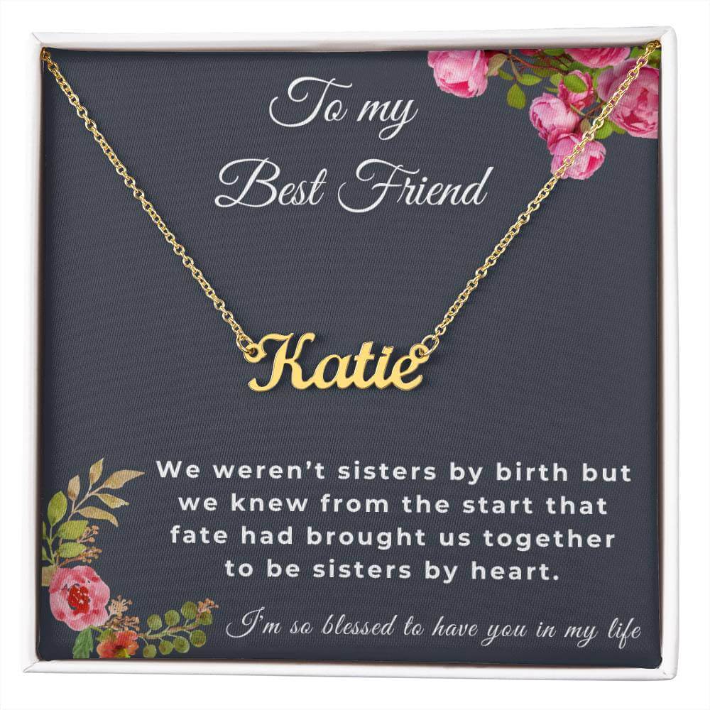To My Best Friend Personalized Name Necklace, Friendship Jewelry, Personalized Gift For Best Friend, My Best Friend Necklace - Best Today's Gifts