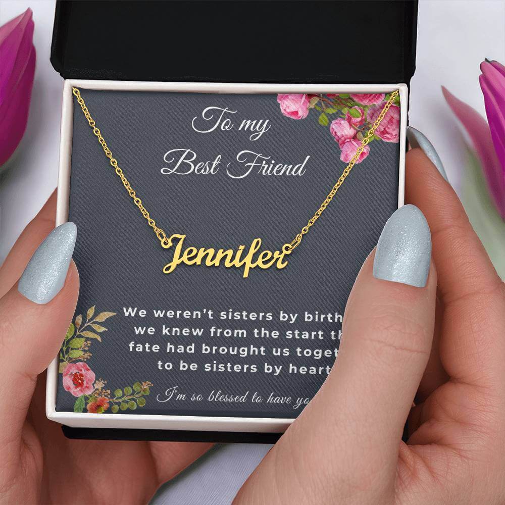 To My Best Friend Personalized Name Necklace, Friendship Jewelry, Personalized Gift For Best Friend, My Best Friend Necklace - Best Today's Gifts