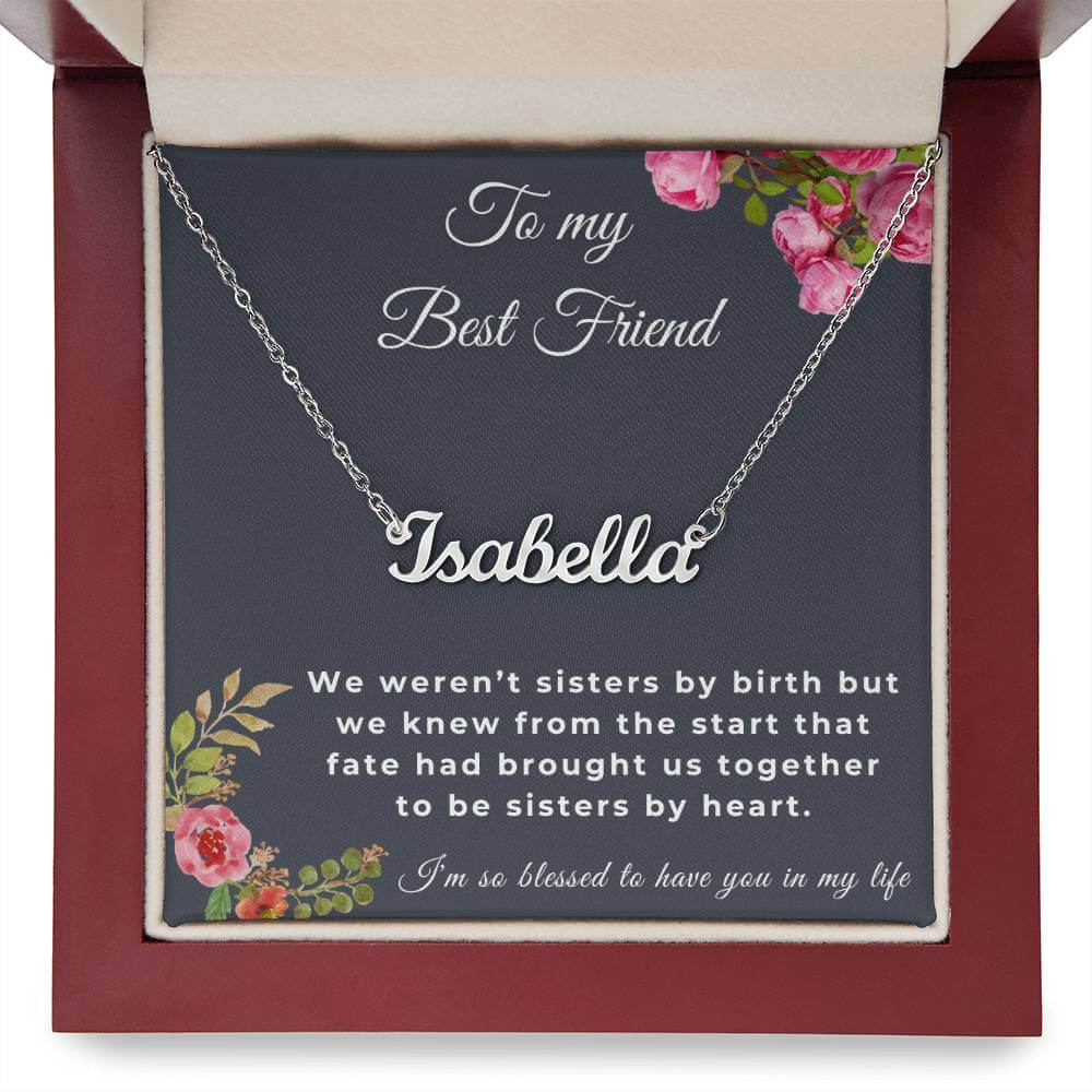 To My Best Friend Personalized Name Necklace, Friendship Jewelry, Personalized Gift For Best Friend, My Best Friend Necklace - Best Today's Gifts