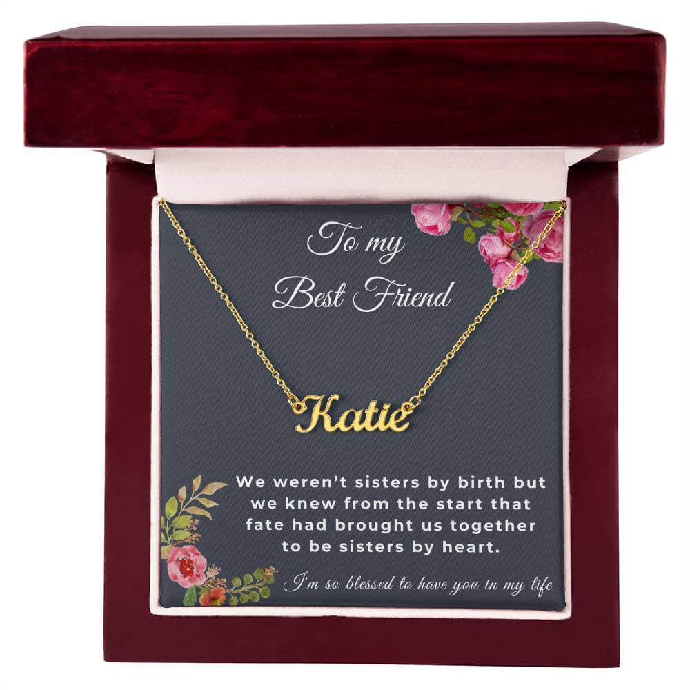To My Best Friend Personalized Name Necklace, Friendship Jewelry, Personalized Gift For Best Friend, My Best Friend Necklace - Best Today's Gifts