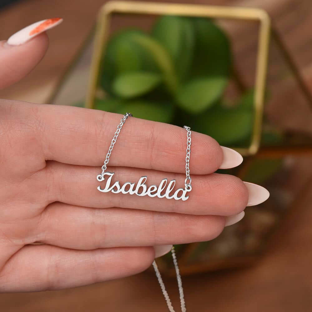 Personalized Name Necklace Without Message Card, Gift for Mom, Gift for Sister, Gift for Wife, Gift for Girlfriend, Personalized Gift - Best Today's Gifts