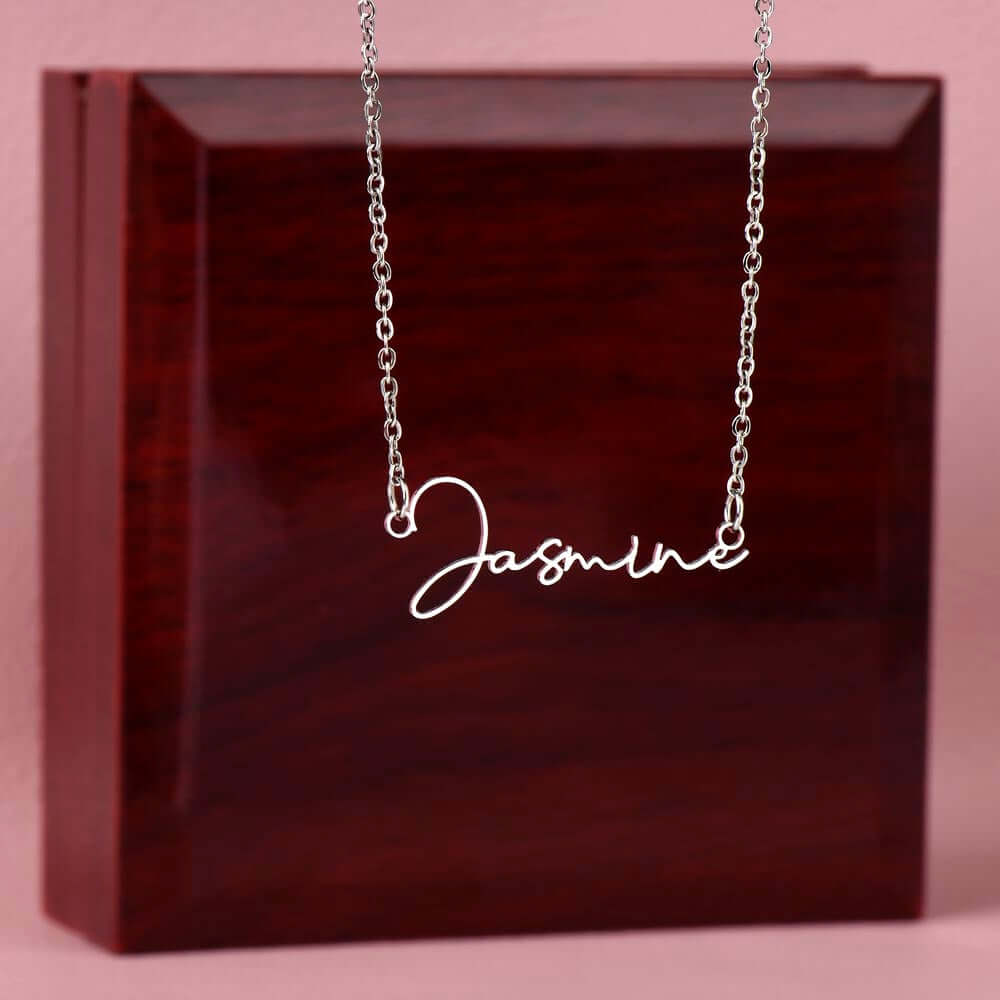 Signature Name Necklace Without Message Card, Gift for Mom, Gift for Sister, Gift for Wife, Gift for Girlfriend, Personalized Gift - Best Today's Gifts