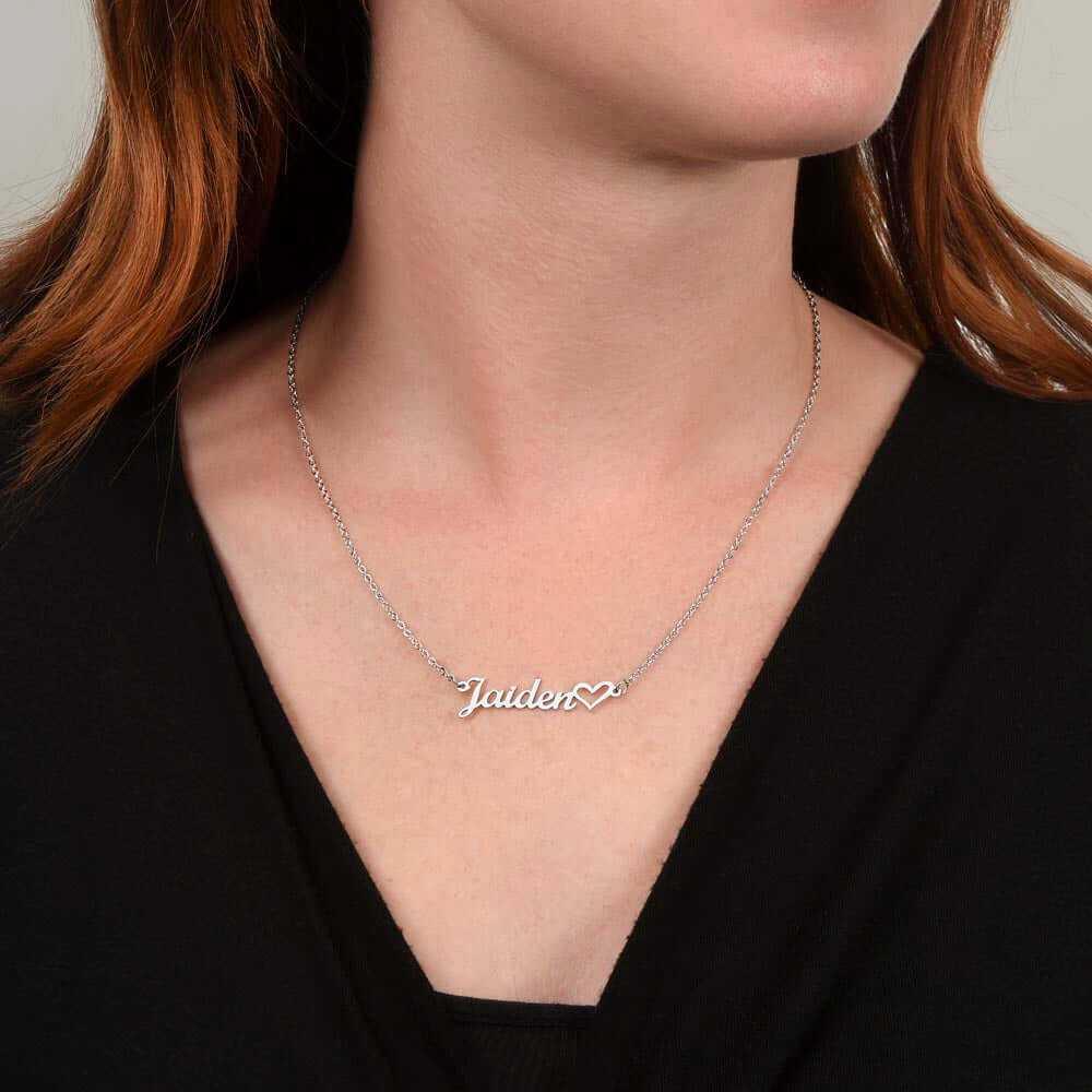 Personalized Heart Name Necklace Without Message Card, Gift for Mom, Gift for Sister, Gift for Wife, Gift for Girlfriend, Personalized Gift - Best Today's Gifts