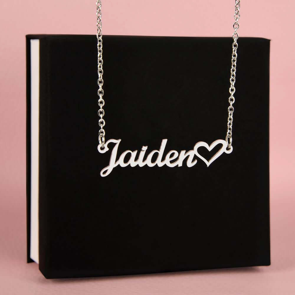 Personalized Heart Name Necklace Without Message Card, Gift for Mom, Gift for Sister, Gift for Wife, Gift for Girlfriend, Personalized Gift - Best Today's Gifts