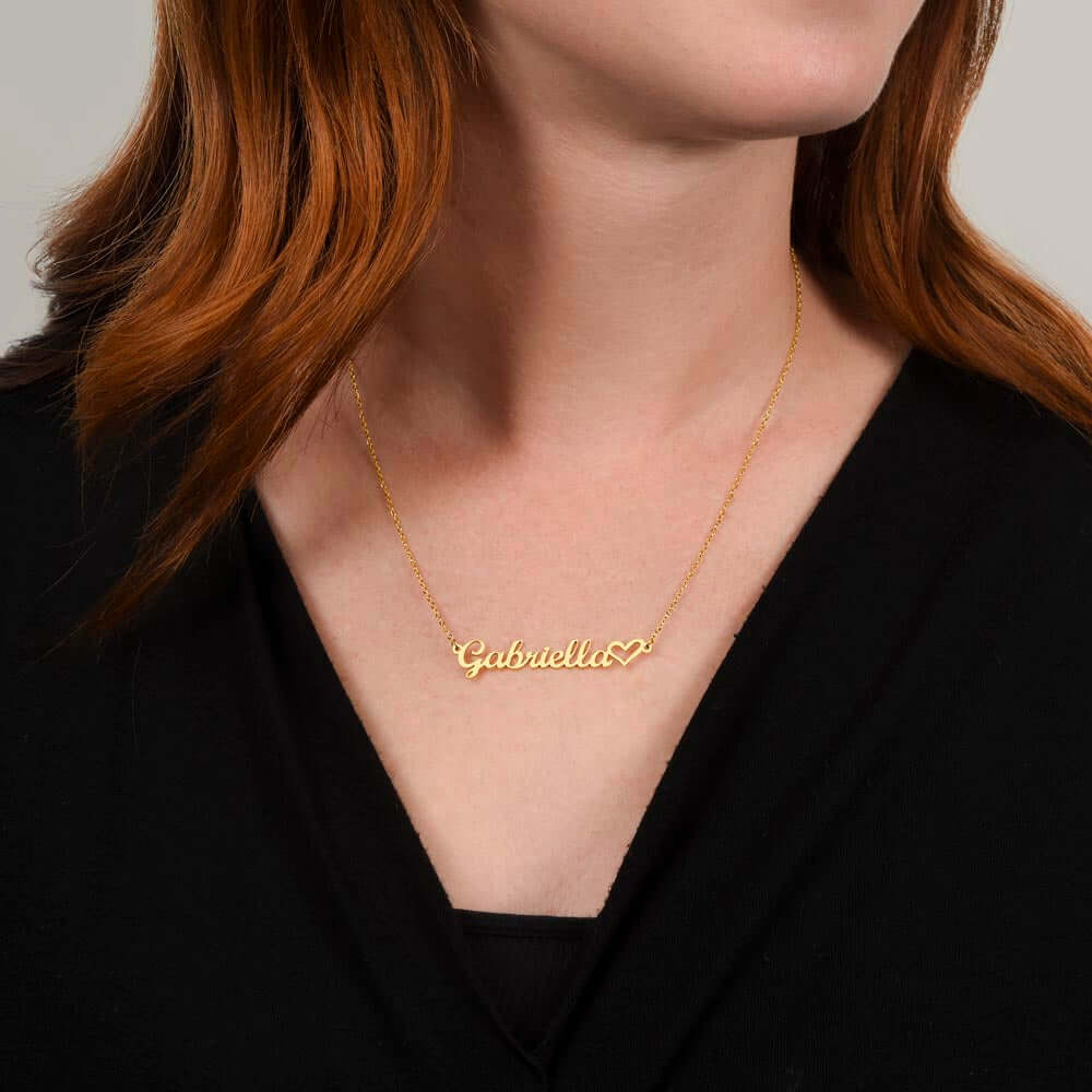 Personalized Heart Name Necklace Without Message Card, Gift for Mom, Gift for Sister, Gift for Wife, Gift for Girlfriend, Personalized Gift - Best Today's Gifts