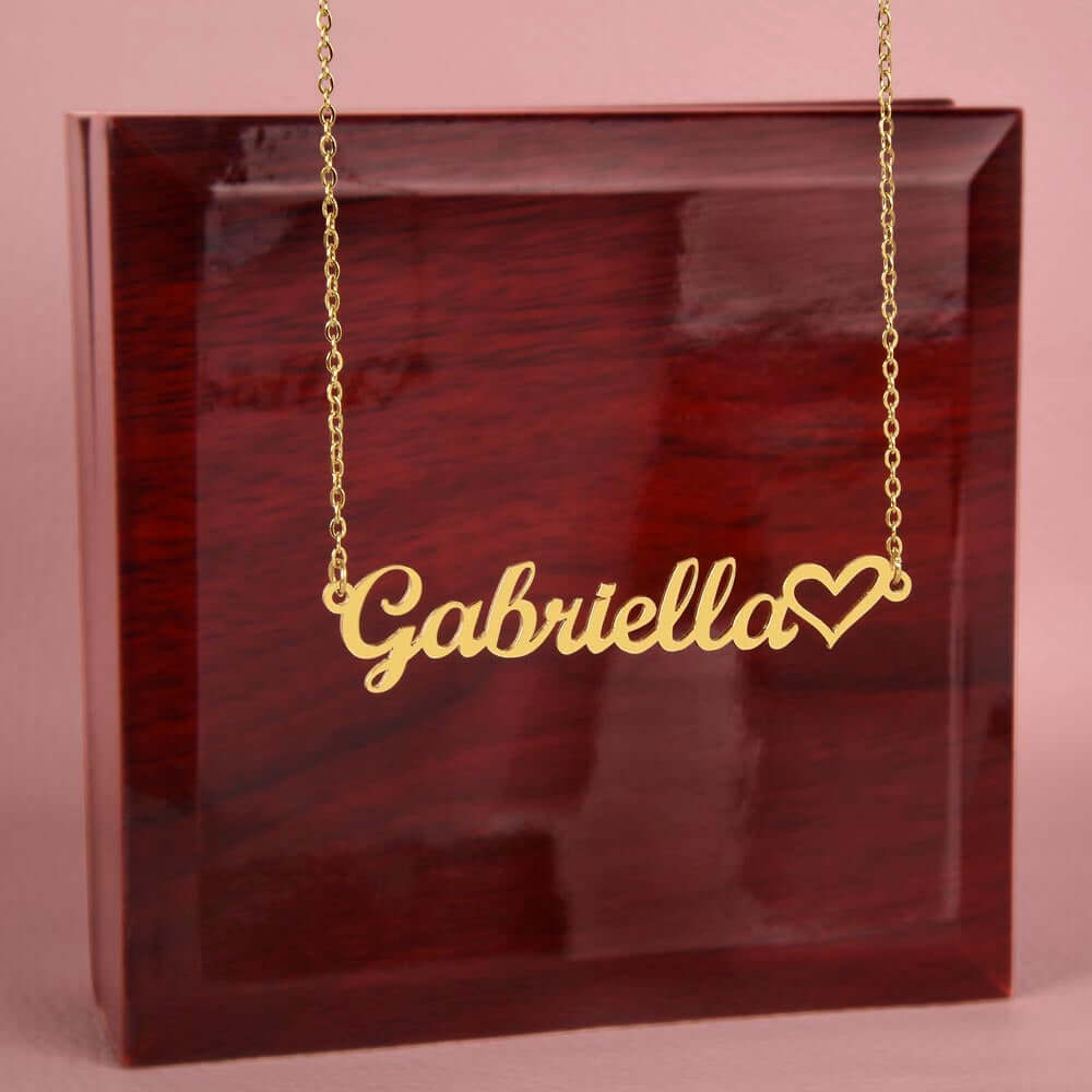 Personalized Heart Name Necklace Without Message Card, Gift for Mom, Gift for Sister, Gift for Wife, Gift for Girlfriend, Personalized Gift - Best Today's Gifts
