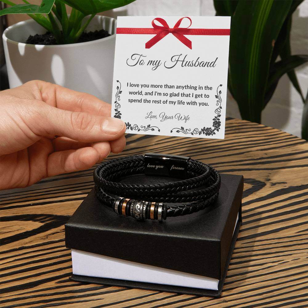 To My Husband Bracelet, Love You Forever Bracelet - Best Today's Gifts