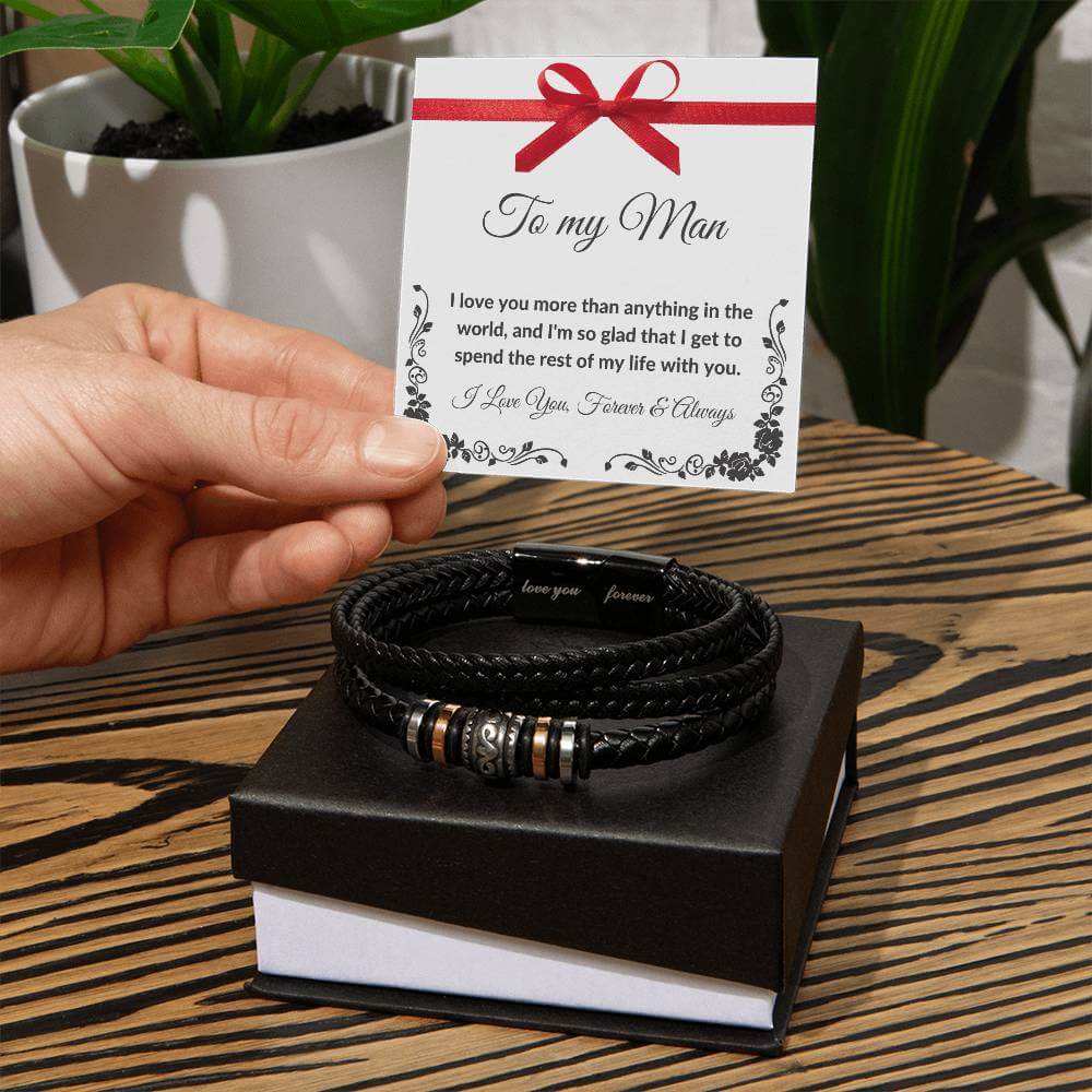 To My Man Bracelet, Love You Forever Bracelet - Best Today's Gifts